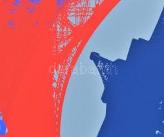 Hervé, Rodolf (1957-2000): Eiffel-torony. Szitanyomat, papír, jelzett, művészpéldány E.A. jelzéssel....