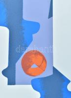 Halász Szabó Sándor (1920-1997): Absztrakt formák. Szitanyomat, papír, jelzett, művészpéldány E.A. j...