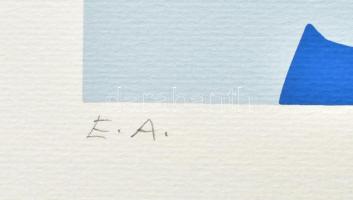 Halász Szabó Sándor (1920-1997): Absztrakt formák. Szitanyomat, papír, jelzett, művészpéldány E.A. j...