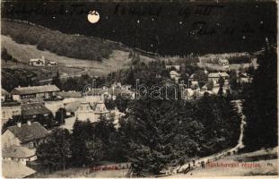 1910 Borszék, Borsec; Bükkhavasi részlet éjjel. Soós kiadása / general view at night (EK)