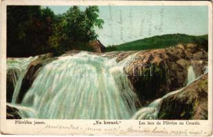 1910 Plitvicka Jezera, Na korani / Plitvicei tavak, vízesés / Plitvice Lakes / Les Lacs de Plitvice en Croatie (EK)