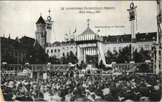 1909 Köln, Cologne; XX. Internationale Eucharistische Kongress, Segenspendung am Neumarkt / 20th International Eucharistic Congress (EK)