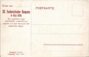 1909 Köln, Cologne; XX. Internationale Eucharistische Kongress, Segenspendung am Neumarkt / 20th Int...