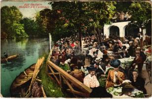 1910 Bad Nauheim, Konzert am Teichhaus / concert at the lake house (r)