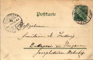 1901 Dresden, Hauptbahnhof / railway station, train, locomotive (EK)