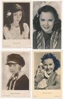 4 db RÉGI színésznő képeslap / 4 pre-1945 actress postcards