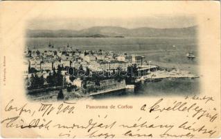 1900 Corfu, Corfou, Kerkyra; Panorama (EB)
