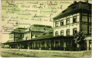 1927 Tövis, Teius; Gara / Pályaudvar, vasútállomás / railway station (EK)