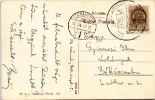 1940 Szatmárnémeti, Satu Mare; Piata I. Bratianu, Banca Romaneasca / tér, Román bank / square, Roman...