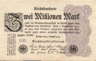 Német Birodalom / Weimari Köztársaság 1923. 2.000.000M (50x) T:II,II/III,III
