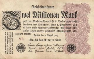 Német Birodalom / Weimari Köztársaság 1923. 2.000.000M (50x) T:II,II/III,III