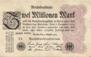 Német Birodalom / Weimari Köztársaság 1923. 2.000.000M (50x) T:II,II/III,III