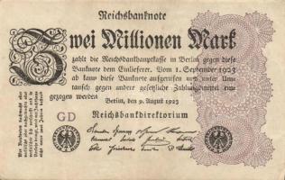 Német Birodalom / Weimari Köztársaság 1923. 2.000.000M (50x) T:II,II/III,III