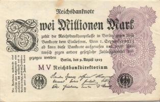 Német Birodalom / Weimari Köztársaság 1923. 2.000.000M (50x) T:II,II/III,III