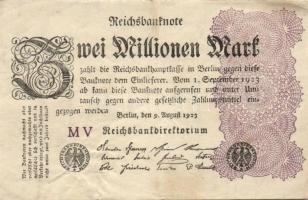Német Birodalom / Weimari Köztársaság 1923. 2.000.000M (50x) T:II,II/III,III