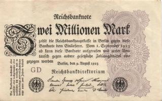 Német Birodalom / Weimari Köztársaság 1923. 2.000.000M (50x) T:II,II/III,III