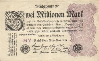 Német Birodalom / Weimari Köztársaság 1923. 2.000.000M (50x) T:II,II/III,III