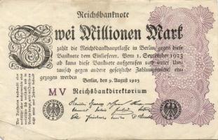 Német Birodalom / Weimari Köztársaság 1923. 2.000.000M (50x) T:II,II/III,III