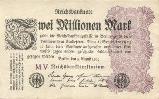 Német Birodalom / Weimari Köztársaság 1923. 2.000.000M (50x) T:II,II/III,III