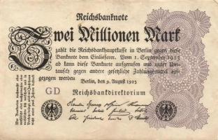 Német Birodalom / Weimari Köztársaság 1923. 2.000.000M (50x) T:II,II/III,III