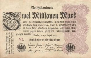 Német Birodalom / Weimari Köztársaság 1923. 2.000.000M (50x) T:II,II/III,III