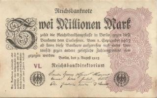 Német Birodalom / Weimari Köztársaság 1923. 2.000.000M (50x) T:II,II/III,III