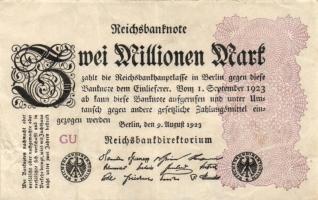 Német Birodalom / Weimari Köztársaság 1923. 2.000.000M (50x) T:II,II/III,III