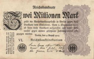 Német Birodalom / Weimari Köztársaság 1923. 2.000.000M (50x) T:II,II/III,III
