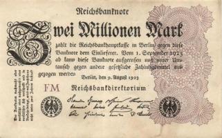 Német Birodalom / Weimari Köztársaság 1923. 2.000.000M (50x) T:II,II/III,III