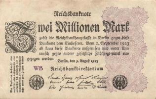 Német Birodalom / Weimari Köztársaság 1923. 2.000.000M (50x) T:II,II/III,III