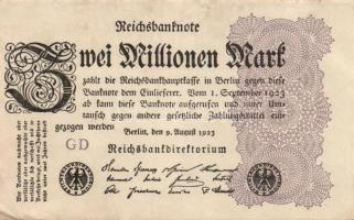 Német Birodalom / Weimari Köztársaság 1923. 2.000.000M (50x) T:II,II/III,III