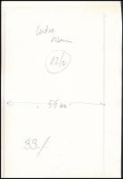 Rau Tibor (1934-2000): Szigorított (karikatúra). Tus, akvarell, papír. Jelzett. Hátoldalán "Lud...