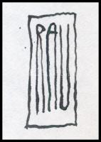 Rau Tibor (1934-2000): Népszerűség (karikatúra). Tus,, papír. Jelzett. Hártyapapíron színes ceruza. ...