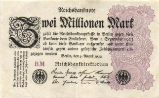 Német Birodalom / Weimari Köztársaság 1923. 2.000.000M (50x) T:II,II/III,III