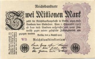Német Birodalom / Weimari Köztársaság 1923. 2.000.000M (50x) T:II,II/III,III