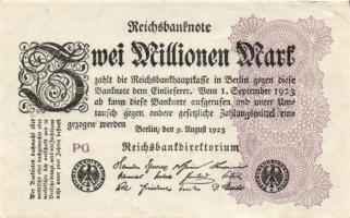 Német Birodalom / Weimari Köztársaság 1923. 2.000.000M (50x) T:II,II/III,III