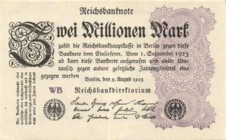 Német Birodalom / Weimari Köztársaság 1923. 2.000.000M (50x) T:II,II/III,III