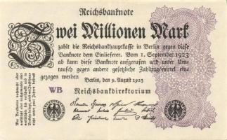 Német Birodalom / Weimari Köztársaság 1923. 2.000.000M (50x) T:II,II/III,III