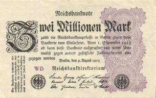 Német Birodalom / Weimari Köztársaság 1923. 2.000.000M (50x) T:II,II/III,III