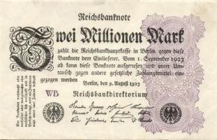 Német Birodalom / Weimari Köztársaság 1923. 2.000.000M (50x) T:II,II/III,III