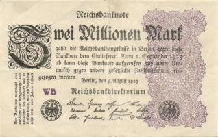 Német Birodalom / Weimari Köztársaság 1923. 2.000.000M (50x) T:II,II/III,III