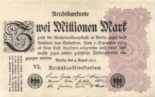 Német Birodalom / Weimari Köztársaság 1923. 2.000.000M (50x) T:II,II/III,III