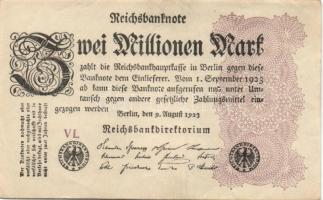 Német Birodalom / Weimari Köztársaság 1923. 2.000.000M (50x) T:II,II/III,III