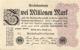 Német Birodalom / Weimari Köztársaság 1923. 2.000.000M (50x) T:II,II/III,III