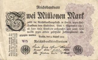 Német Birodalom / Weimari Köztársaság 1923. 2.000.000M (50x) T:II,II/III,III