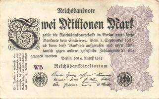 Német Birodalom / Weimari Köztársaság 1923. 2.000.000M (50x) T:II,II/III,III