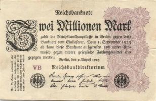 Német Birodalom / Weimari Köztársaság 1923. 2.000.000M (50x) T:II,II/III,III