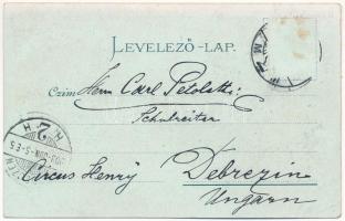 1903 Nagyvárad, Oradea; Kis hídfő, Lévay palota. Láng József 1488. / Kleine Brücke / bridge, palace....