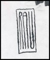 Rau Tibor (1934-2000): Virtuóz (erotikus karikatúra). Tus, papír. Jelzett. Hátoldalán Pesti Vicc nyo...