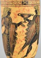 2 db görög váza, kerámia, múzeumi másolat, m: 19-27 cm